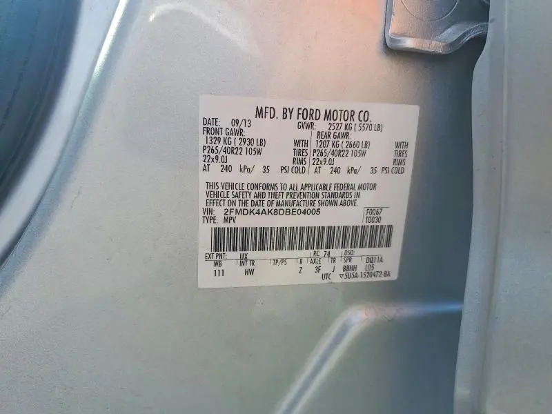 2013 FORD EDGE SEL