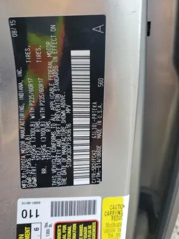 2015 TOYOTA SIENNA LE  