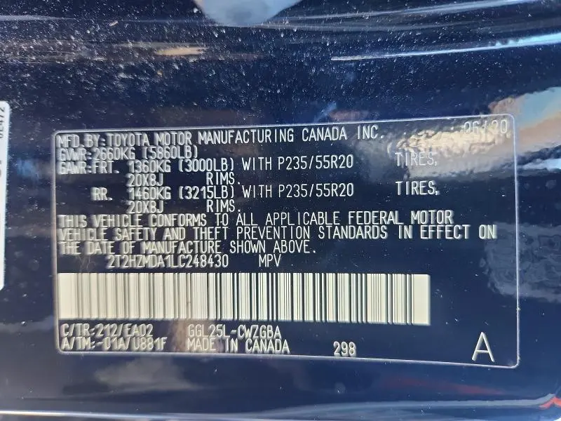 2020 LEXUS RX 350  