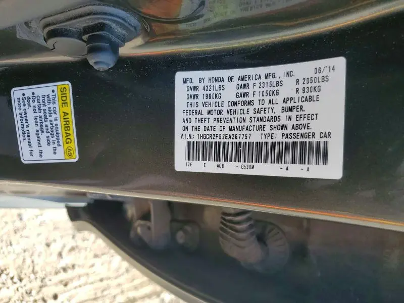 2014 HONDA ACCORD SPORT  