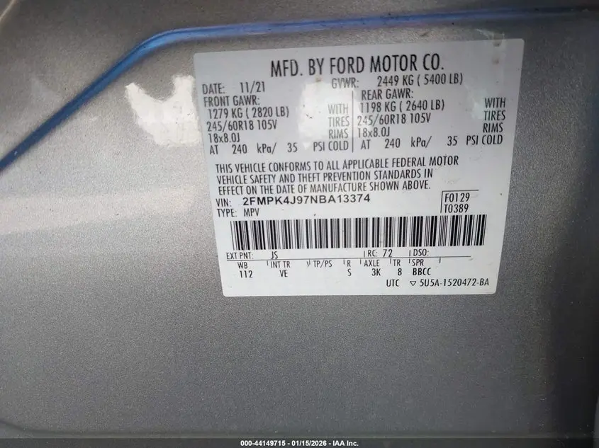 2022 FORD EDGE SEL