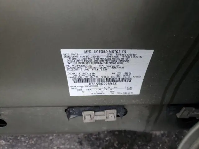2013 FORD TAURUS SEL  