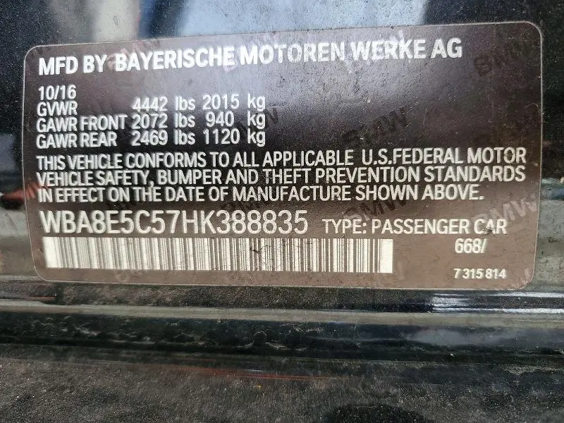 2017 BMW 328 D  