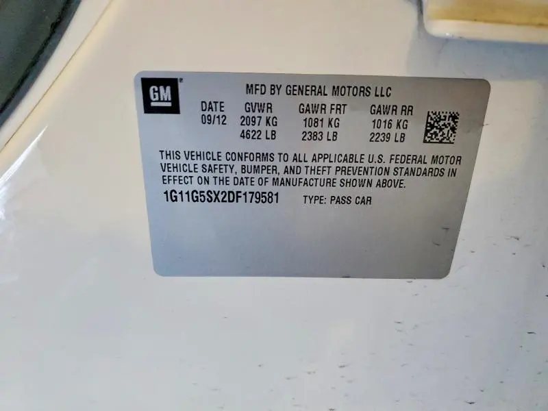 2013 CHEVROLET MALIBU 3LT  