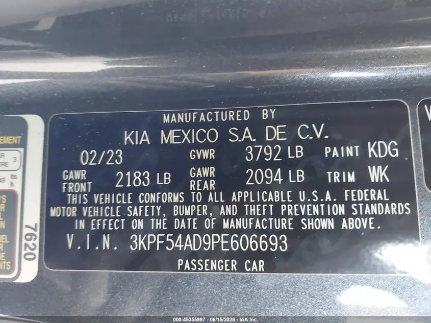 2023 KIA FORTE GT-LINE
