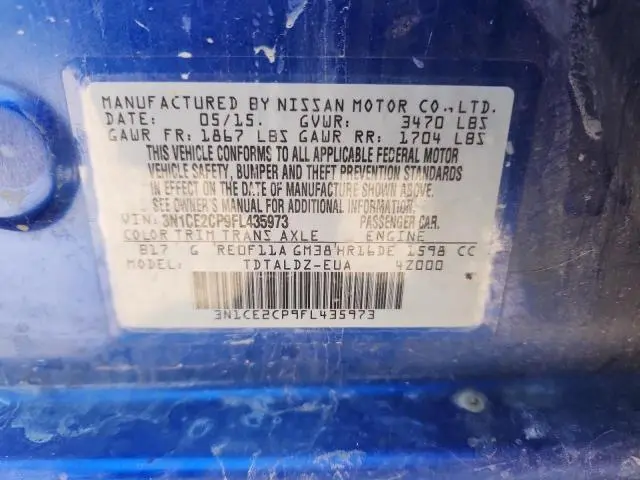 2015 NISSAN VERSA NOTE S  