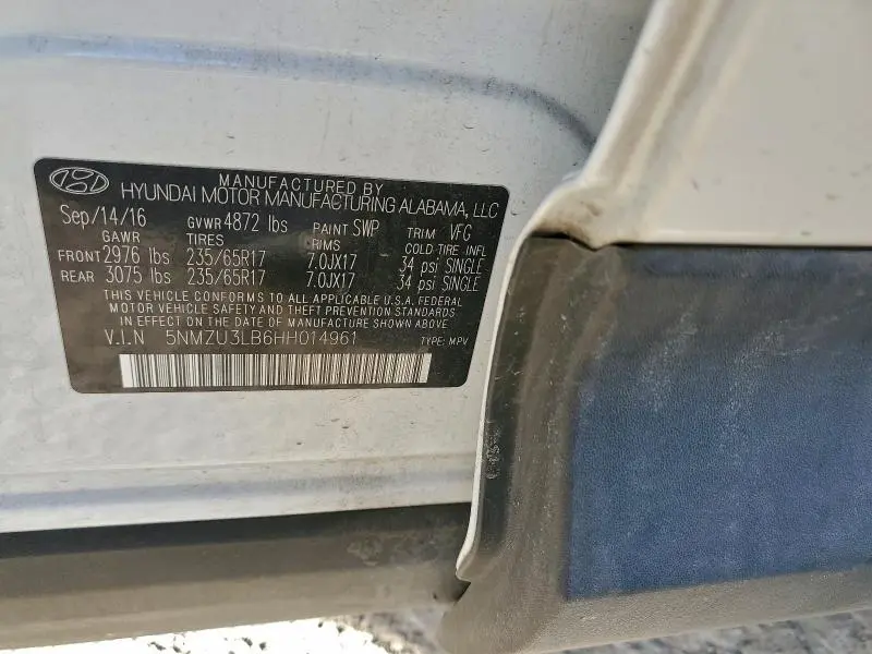 2017 HYUNDAI SANTA FE SPORT   