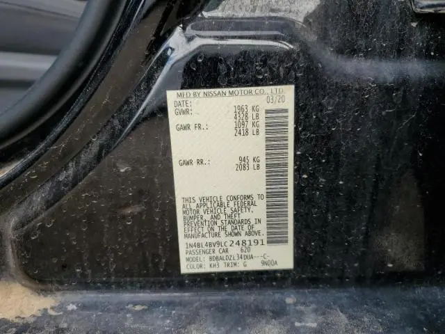 2020 NISSAN ALTIMA S  