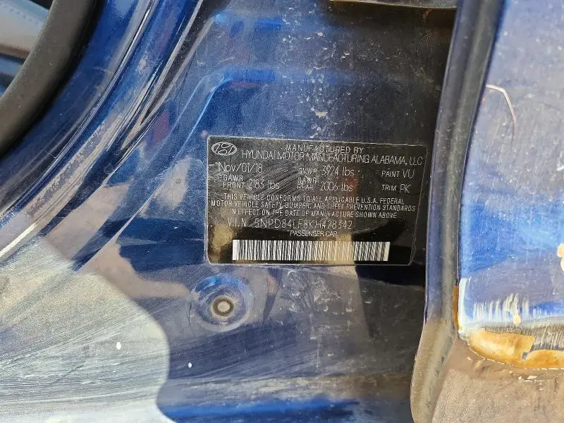 2019 HYUNDAI ELANTRA SEL  