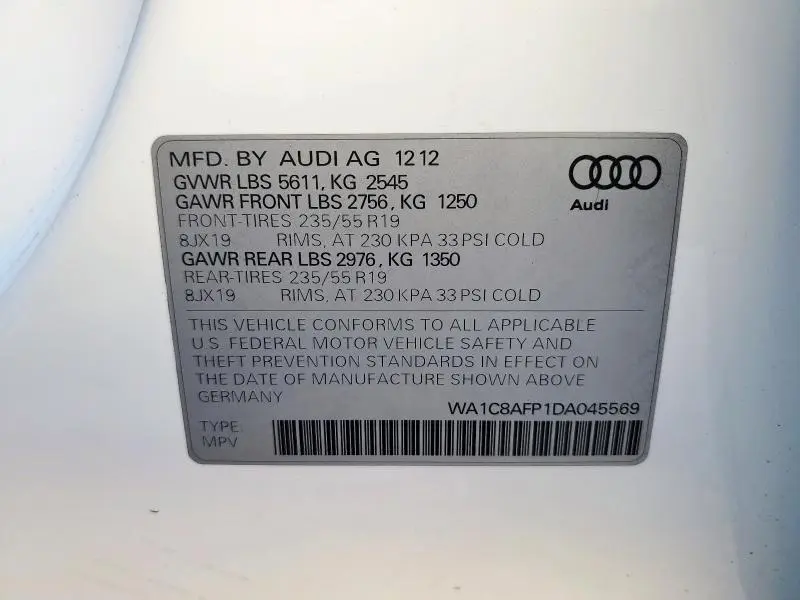 2013 AUDI Q5 PREMIUM HYBRID