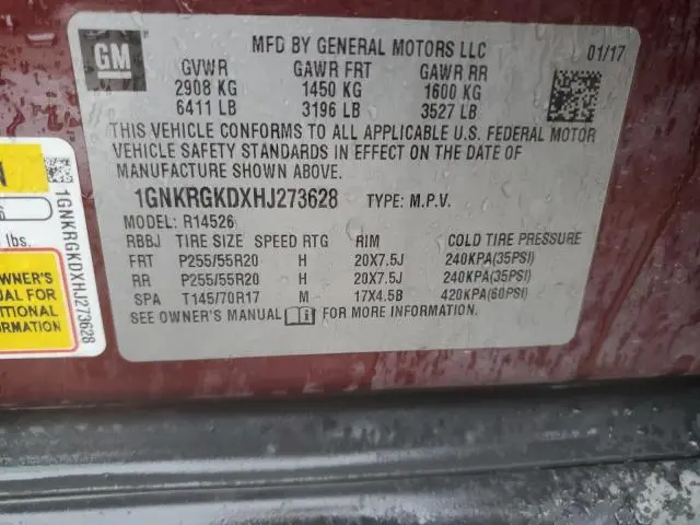 2017 CHEVROLET TRAVERSE LT  