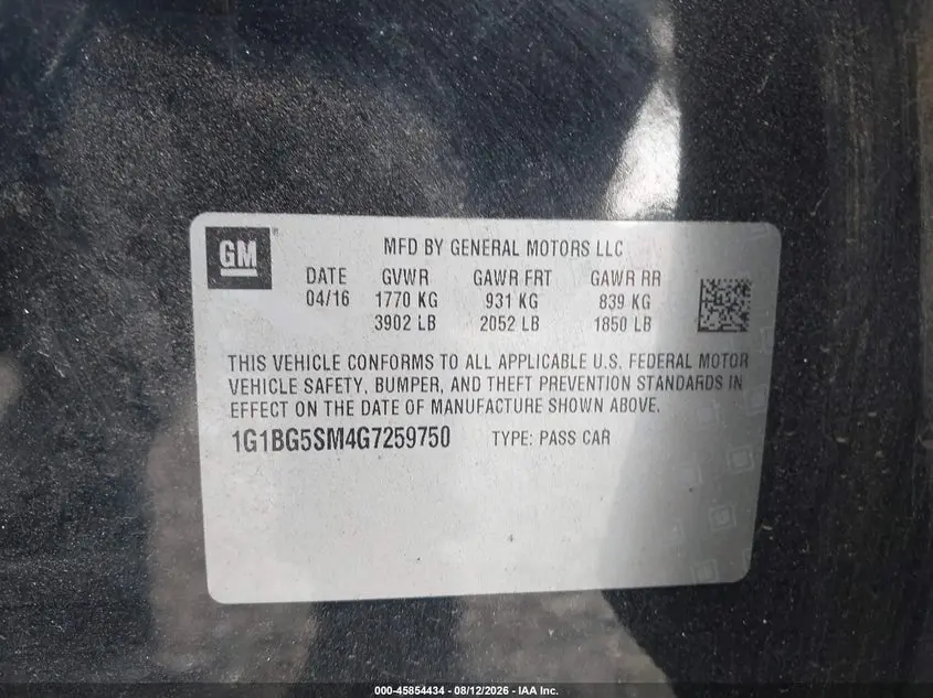 2016 CHEVROLET CRUZE PREMIER AUTO