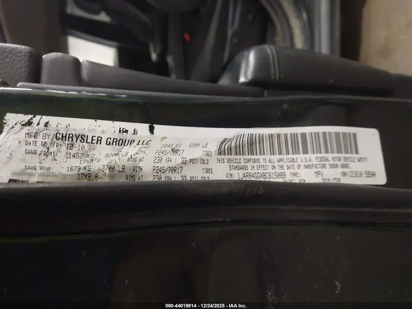 2011 JEEP GRAND CHEROKEE LAREDO