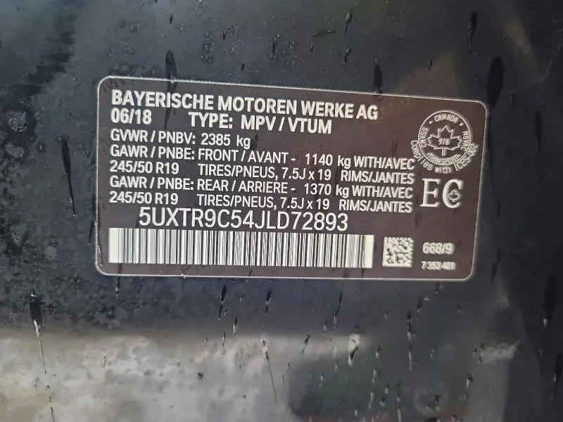 2018 BMW X3 XDRIVE30I  