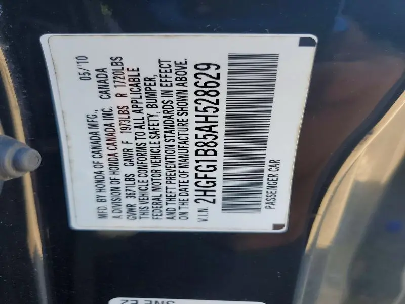 2010 HONDA CIVIC EX  