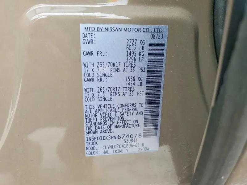 2023 NISSAN FRONTIER PRO-4X  