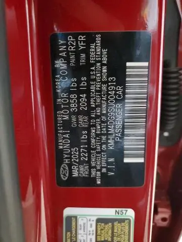 2025 HYUNDAI ELANTRA SEL SPORT  