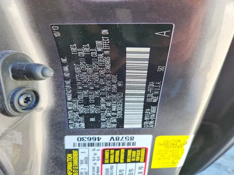 2014 TOYOTA SIENNA XLE 8-PASSENGER  