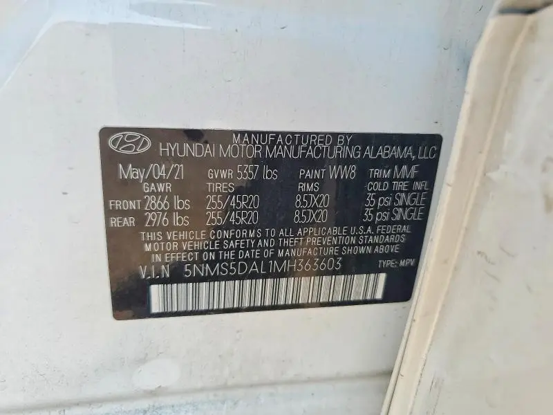 2021 HYUNDAI SANTA FE CALLIGRAPHY  
