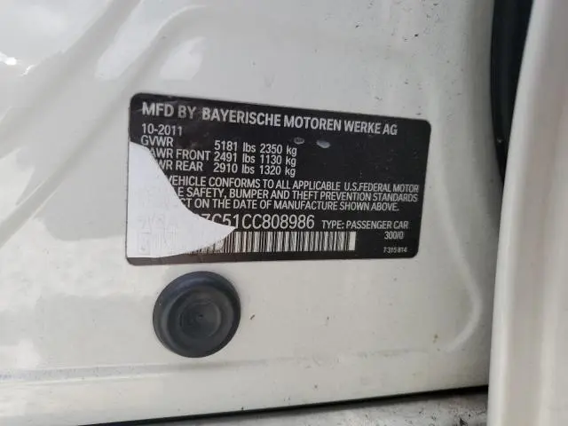 2012 BMW 535 I  