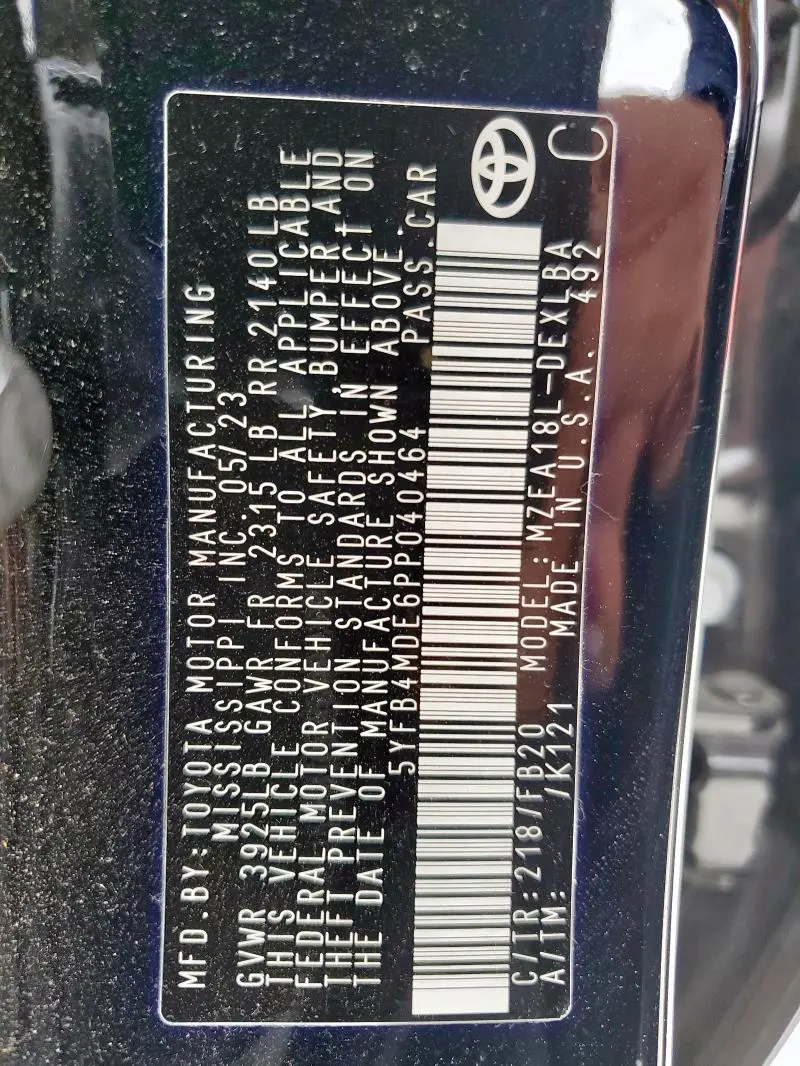 2023 TOYOTA COROLLA LE  