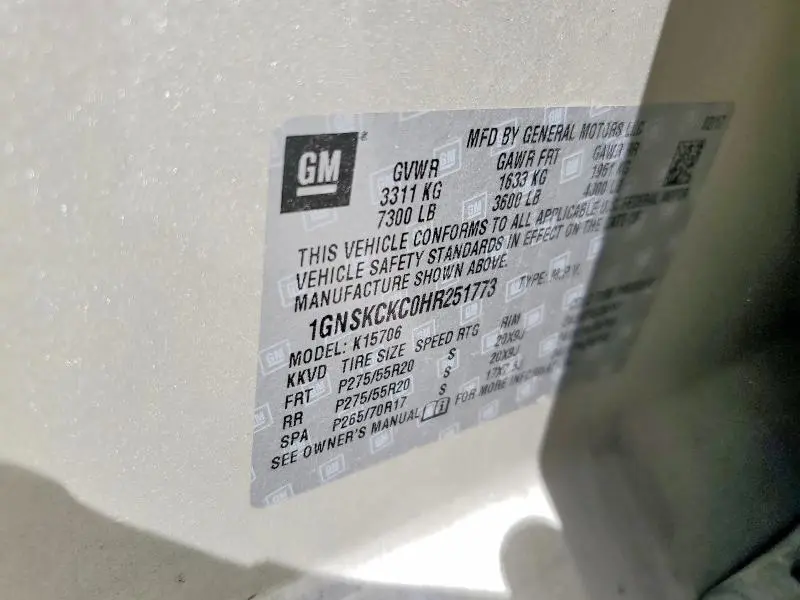 2017 CHEVROLET TAHOE K1500 PREMIER  