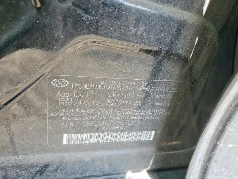 2013 HYUNDAI SONATA LIMITED 2.0T  