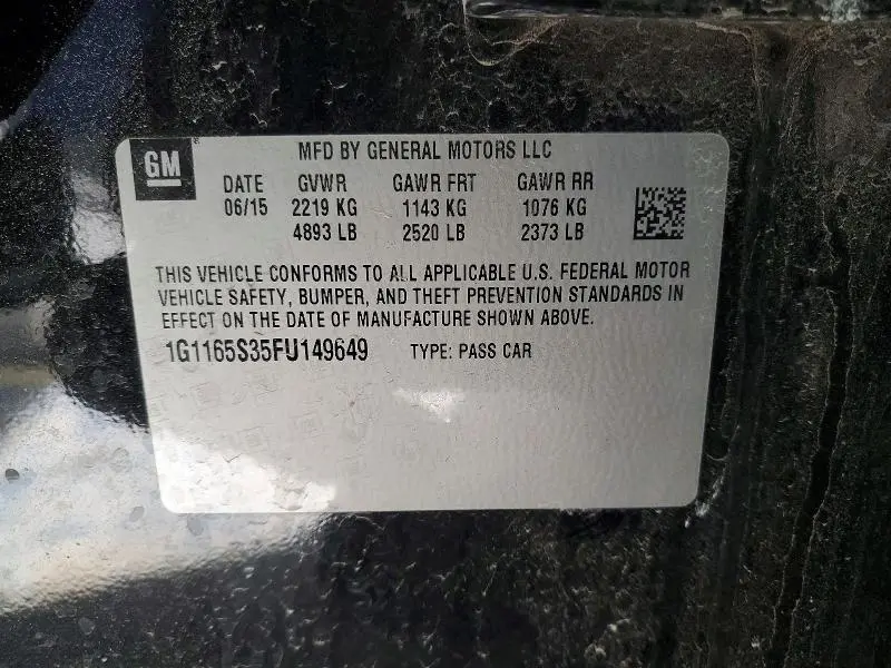 2015 CHEVROLET IMPALA LTZ  