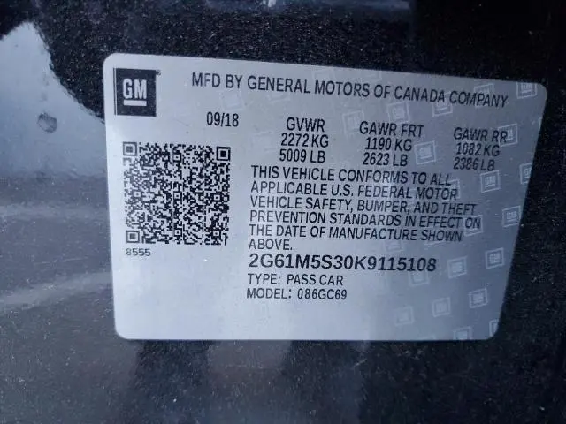 2019 CADILLAC XTS LUXURY  