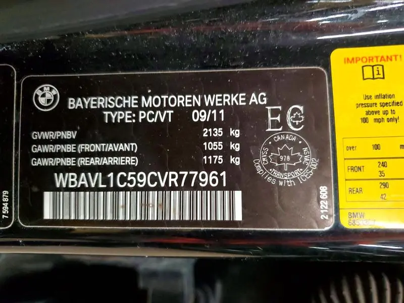 2012 BMW X1 XDRIVE28I  