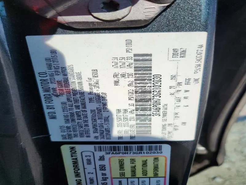 2016 FORD FUSION SE  