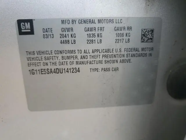 2013 CHEVROLET MALIBU 2LT  