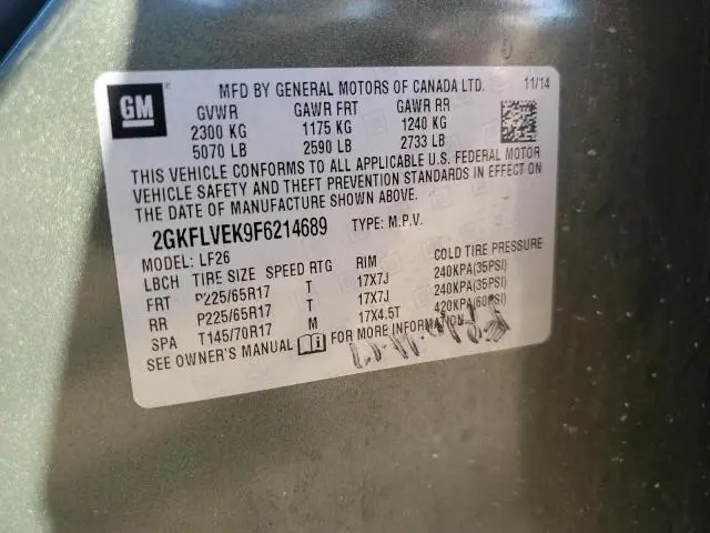 2015 GMC TERRAIN SLE  