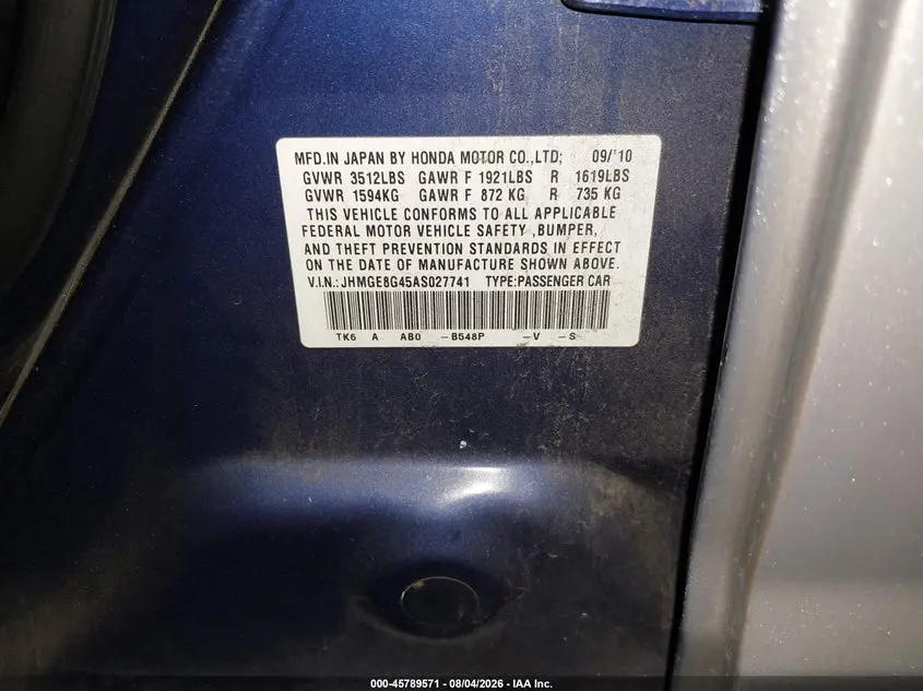 2010 HONDA FIT SPORT