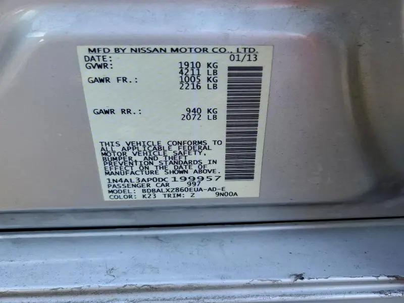 2013 NISSAN ALTIMA 2.5  