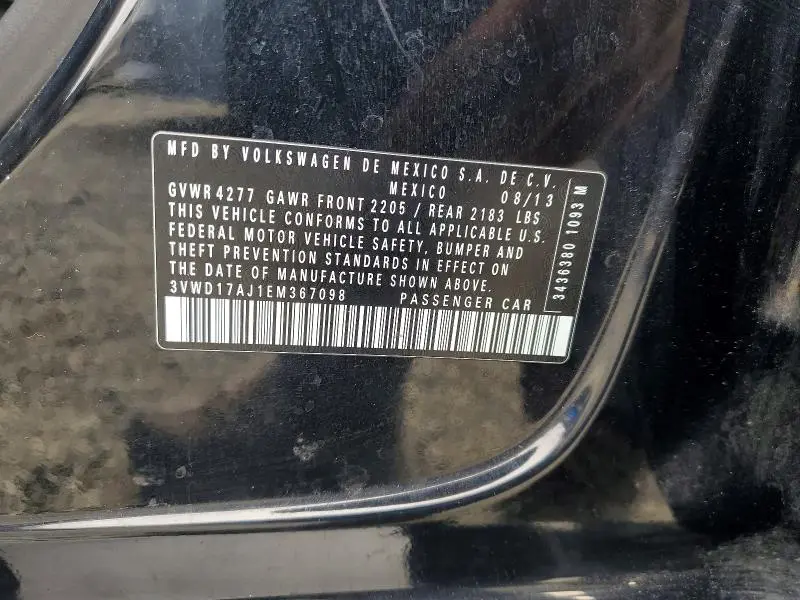 2014 VOLKSWAGEN JETTA SE  