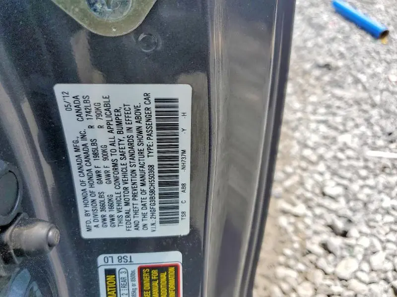 2012 HONDA CIVIC LX  