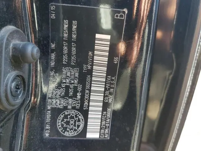 2015 TOYOTA SIENNA LE  