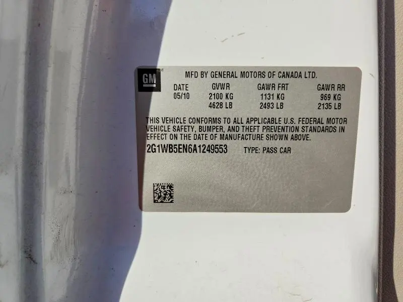 2010 CHEVROLET IMPALA LT  