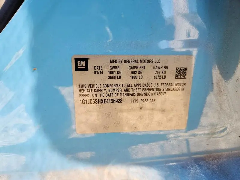 2014 CHEVROLET SONIC LT  