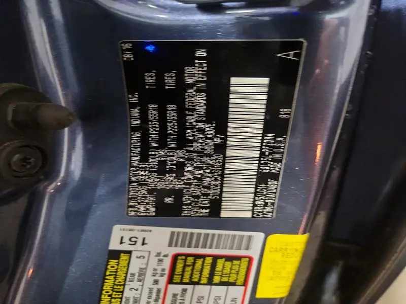 2017 TOYOTA SIENNA XLE 7-PASSENGER  