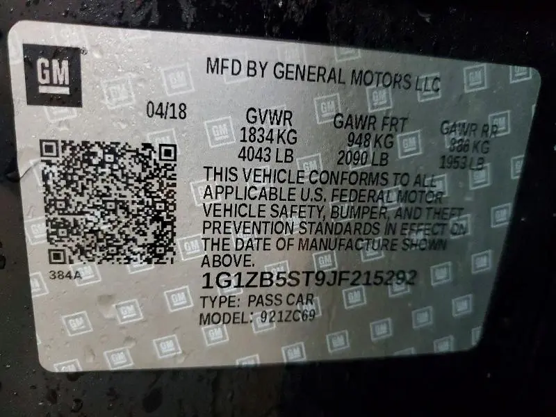 2018 CHEVROLET MALIBU LS  