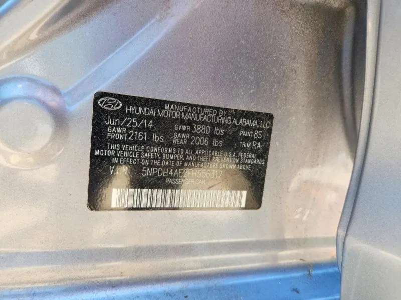 2015 HYUNDAI ELANTRA SE  
