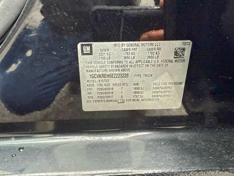 2014 CHEVROLET SILVERADO K1500 LT  