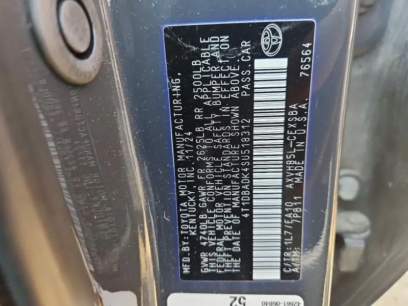 2025 TOYOTA CAMRY SE  