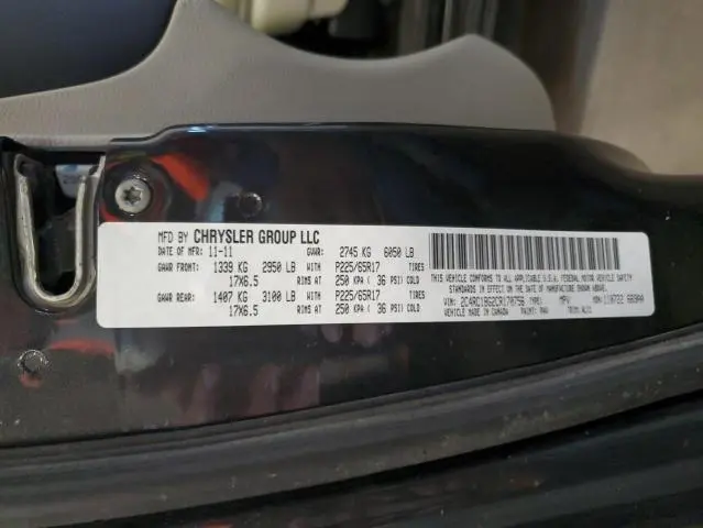 2012 CHRYSLER TOWN & COUNTRY TOURING  