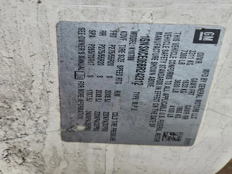 2011 CHEVROLET TAHOE K1500 LTZ  