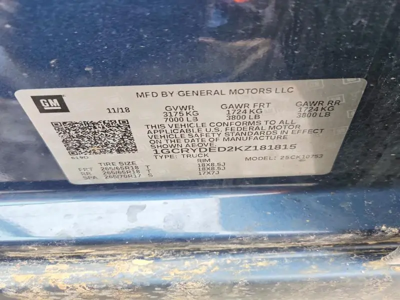 2019 CHEVROLET SILVERADO K1500 LT  