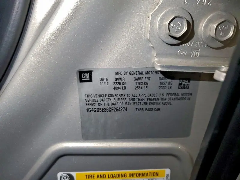 2012 BUICK LACROSSE PREMIUM  