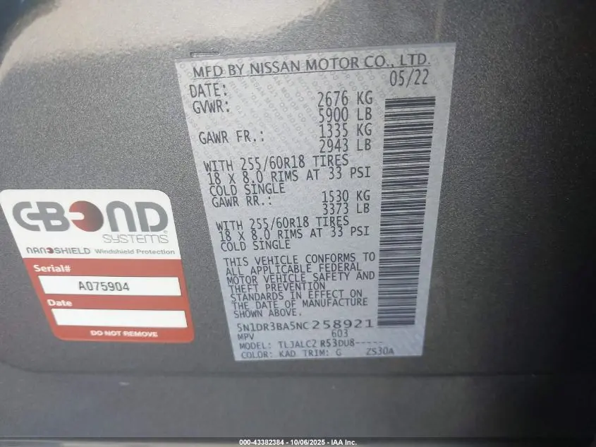 2022 NISSAN PATHFINDER SV 2WD